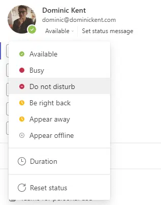 Use presence in Microsoft Teams rather than phoning busy contacts and leaving a voicemail Use presence in Microsoft Teams rather than phoning busy contacts and leaving a voicemail