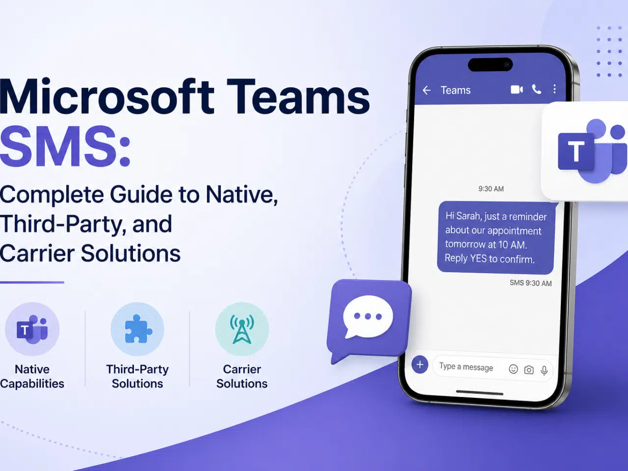 Microsoft Teams SMS: Complete Guide to Native, Third-Party, and Carrier Solutions